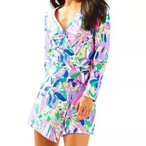 Lilly Pulitzer cotton wrap romper size large